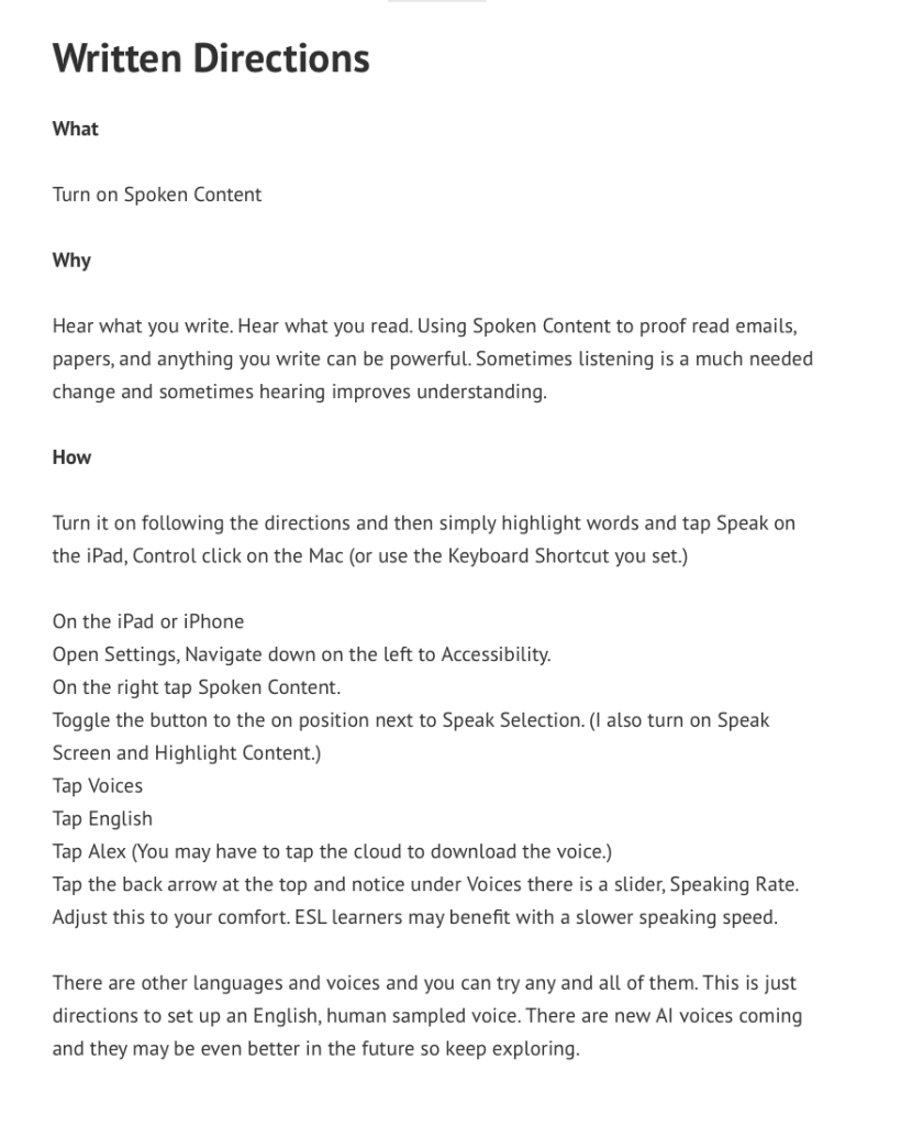 This is a thumbnail of the written directions.